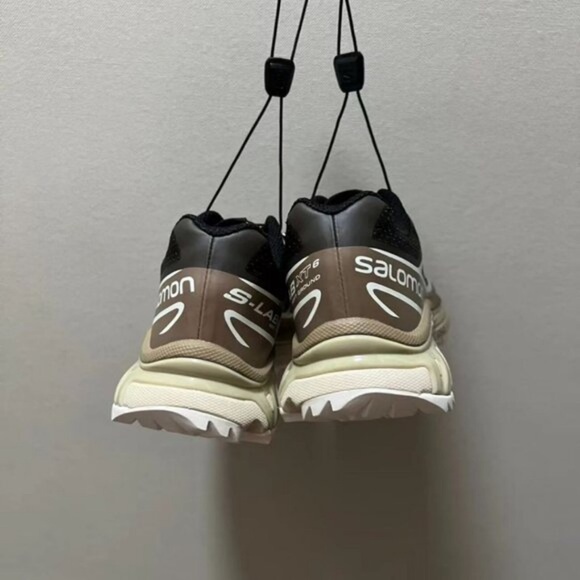 Salomon Men's Black and White Athletic Shoes - Picture 4 of 5